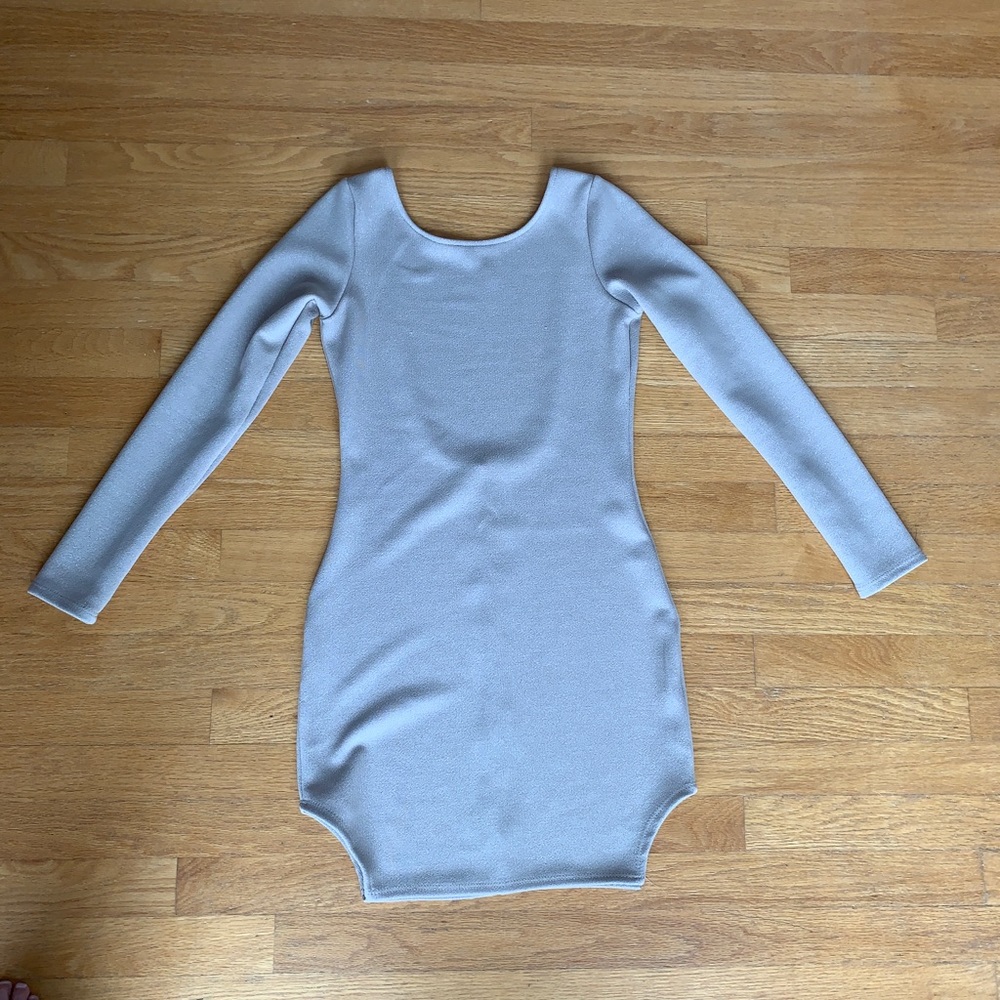 Sparkly nude body con dress!